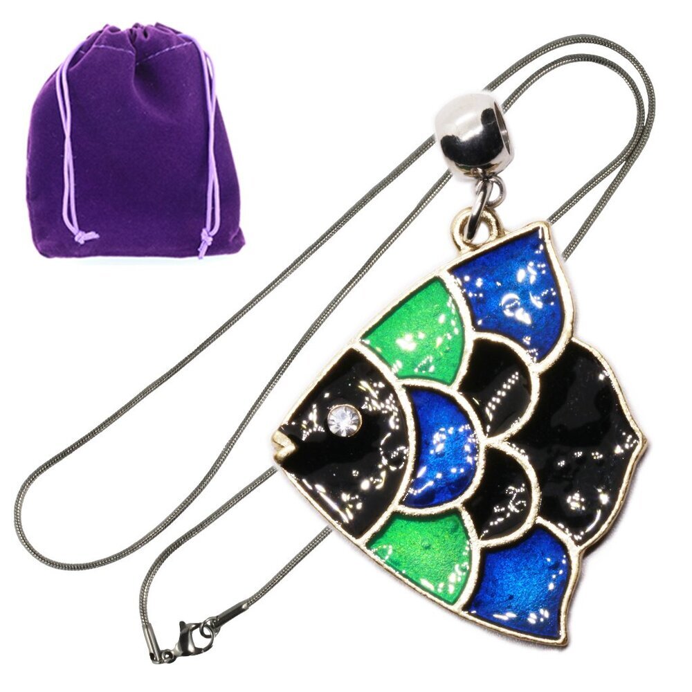 Exquisite Fish Necklace - Heart of the Ocean Necklace with Angel Fish Charm